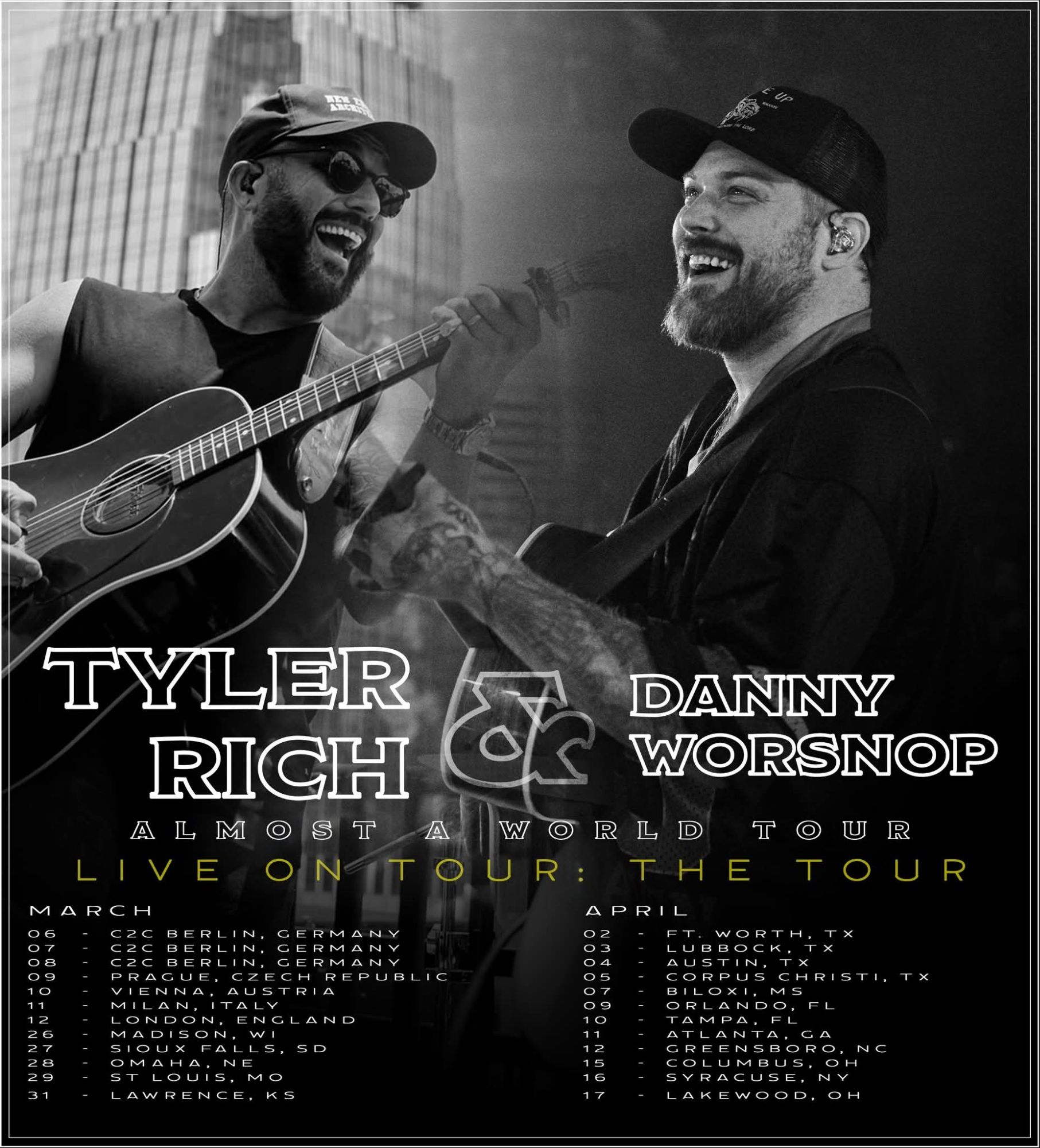 Tyler Rich + Danny Worsnop: Almost a World Tour 2026 – Mostly Music
