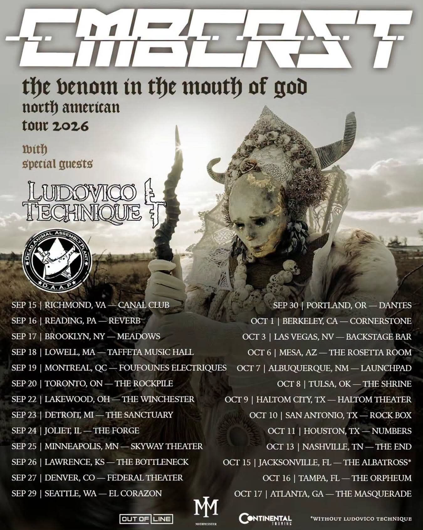 Combichrist: The Venom in the Mouth of God North American Tour